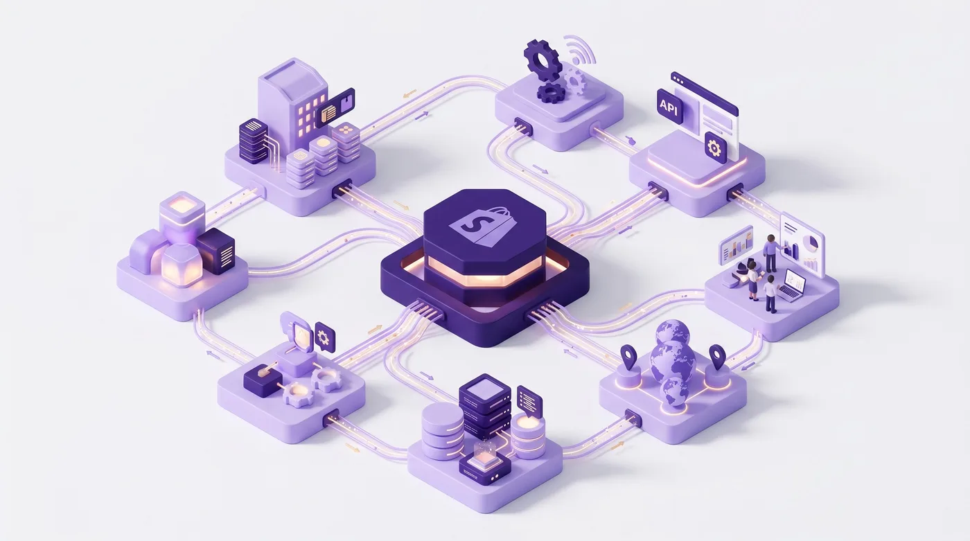 Plataforma Shopify Plus B2B para gestionar ventas mayoristas de gran volumen con catálogos ilimitados y sistemas integrados