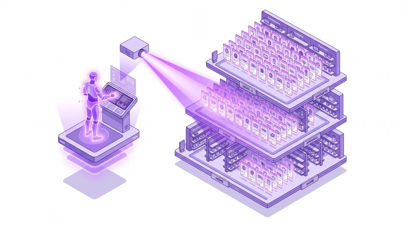 Agente de IA consultando o catálogo de produtos da Shopify e retornando resultados de estoque