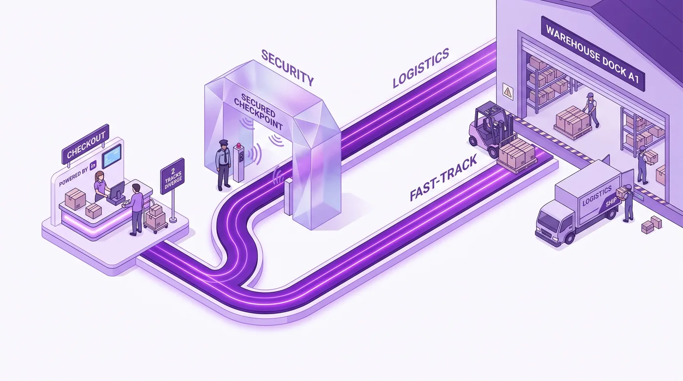 Dos rutas paralelas para pedidos de Shopify: preparación con retención y sin ella