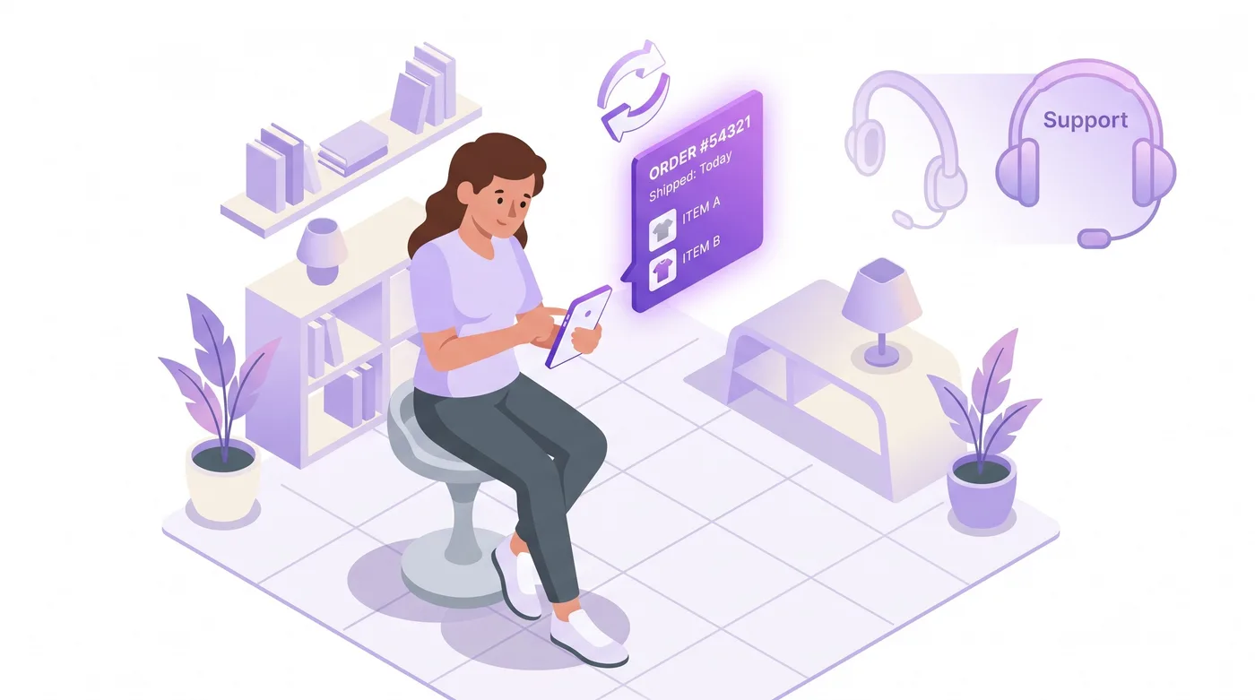Un cliente edita un pedido de Shopify desde su teléfono sin contactar a soporte