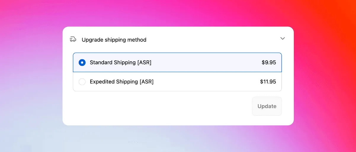Opzioni per cambiare servizio di spedizione nel Customer Portal di Revize